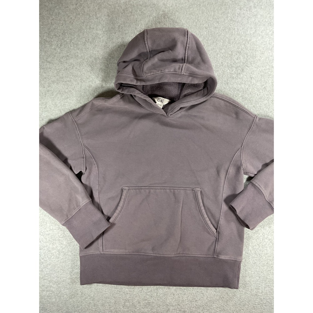 Athleta Girl Coaster Fleece Hoodie Purple Mauve Sweatshirt M 8-10 1493